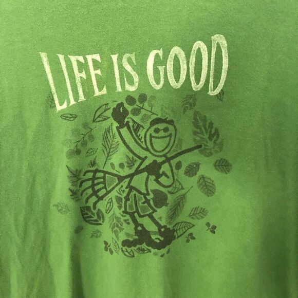 Life Is Good Long Sleeve Crusher Raking Leaves Size Large (L) - Picture 3 of 5